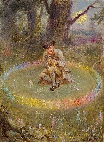 fairy ring: a place where fairies congregate in a ring, particularly in order to dance