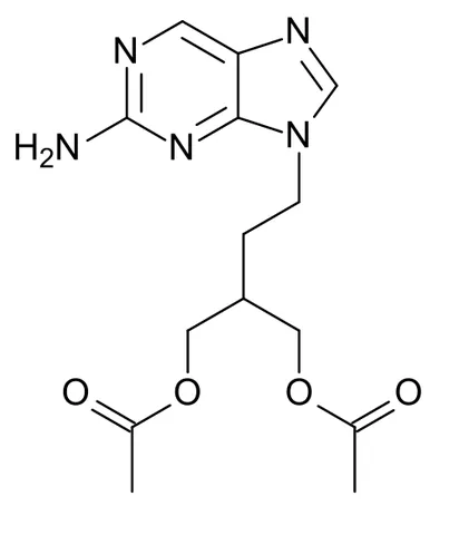 famciclovir: a prodrug form C₁₄H₁₉N₅O₄ of the antiviral agent penciclovir that after oral administration is...