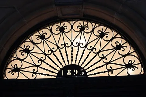 fanlight: a semicircular or semioval window over a door or other window, normally having a fan-like structure...