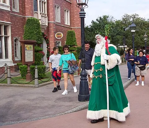 father christmas: a mythical figure said to bring presents to people (especially children) at Christmas time