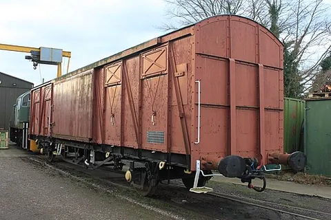 ferry van: a railway goods van intended for train ferry traffic to and from continental Europe