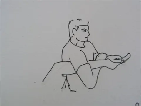 figure four: a grappling position where a fighter grabs an opponent's limb and then holds on to their own wrist...