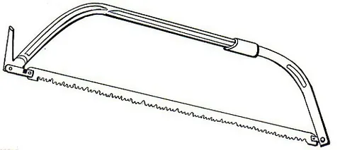 finn saw: a bow saw or Swede saw