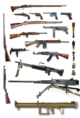 firearm: a personal weapon that uses explosive powder to propel a projectile often made of lead