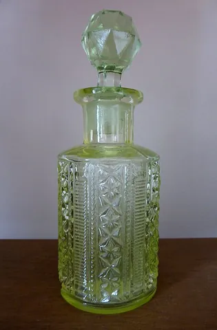 flacon: a small stoppered glass bottle, often used for keeping perfume
