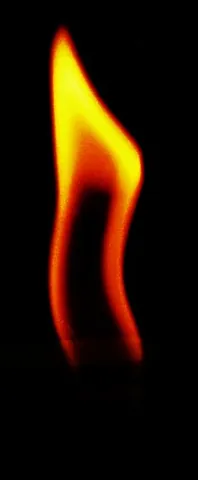 flame: the visible part of fire; a stream of burning vapour or gas, emitting light and heat