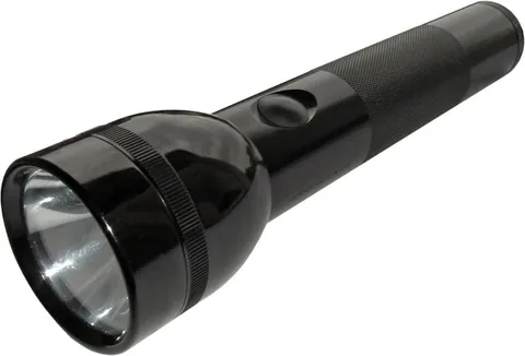 flashlight: a battery-powered hand-held light source