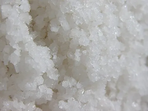 fleur de sel: floating salt crystals skimmed from the surface of evaporation ponds, used in cooking