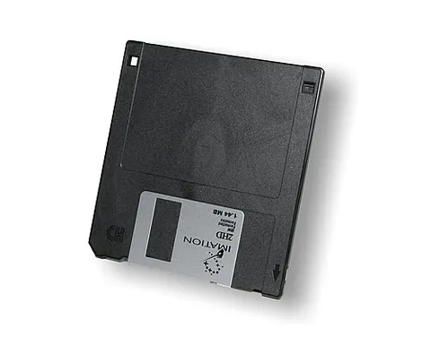 floppy disk: a removable disk used for storing digital data, measuring between 2 and 8 inches diagonally and...