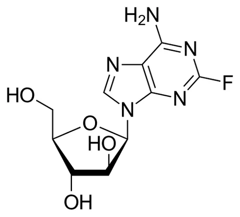 fludarabine: an antineoplastic agent that is an analog of vidarabine and is administered intravenously in the...