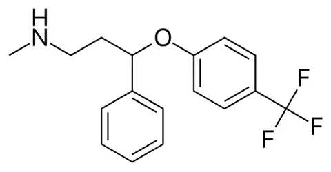 fluoxetine: a synthetic compound which inhibits the uptake of serotonin in the brain and is taken to treat...