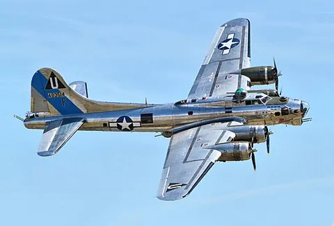 flying fortress: the Boeing B-17, a United States WWII heavy bomber, based upon a reputation for toughness and...