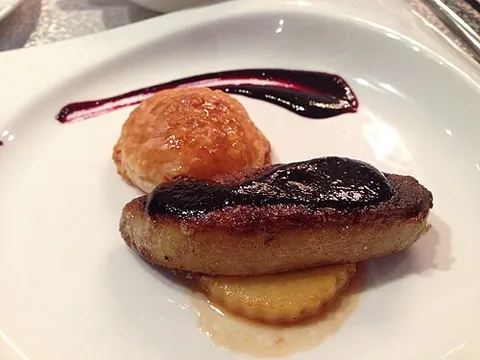 foie gras: the fattened liver of geese or ducks, used for gourmet cooking
