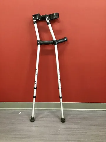 forearm crutch: a type of crutch that fits around the forearm with a cuff