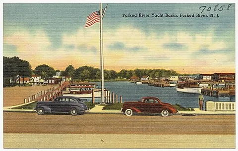 forked river: a census-designated place and unincorporated community in Lacey Township, Ocean County, New Jersey,...