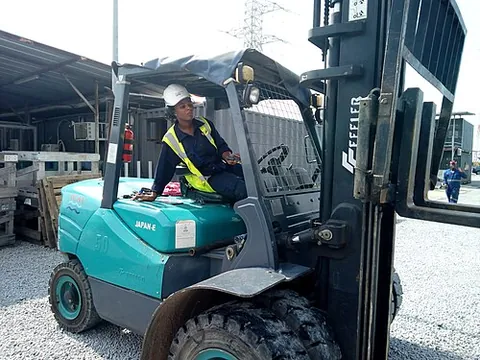 forklift operator: a person who operates a forklift