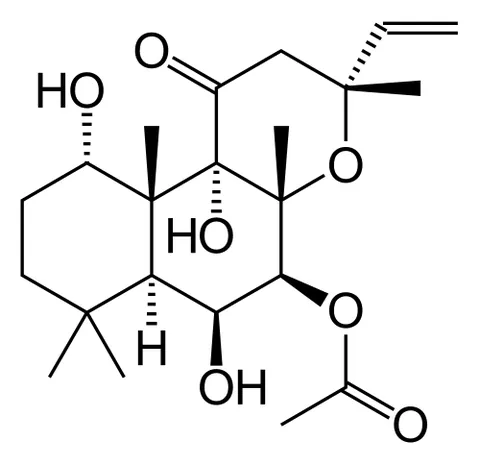 forskolin: a labdane diterpene produced by the plant Plectranthus barbatus or Coleus barbatus var. barbatus...