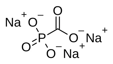 foscarnet sodium: a hydrated sodium salt Na₃CO₅P·6 H₂O that is administered intravenously to individuals infected...