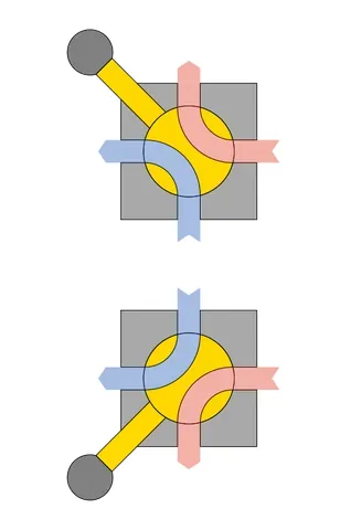 four-way cock: a cock connected with four pipes or ports, and having two or more passages in the plug, by which...