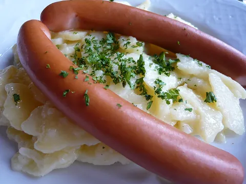 frankfurter: a moist sausage of soft, even texture and flavor, often made from mechanically recovered meat or...