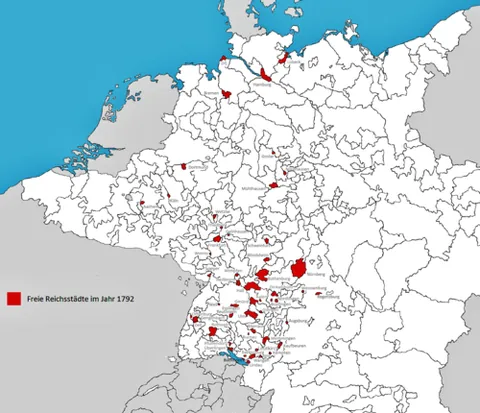free imperial city: a self-ruling city within the Holy Roman Empire that had some autonomy and was represented in the...