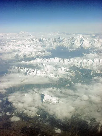 french alps: a mountainous region in southeastern France that are part of the mountain range of Alps