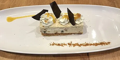 french parfait: a frozen custard made with cream, and usually with a fruit puree