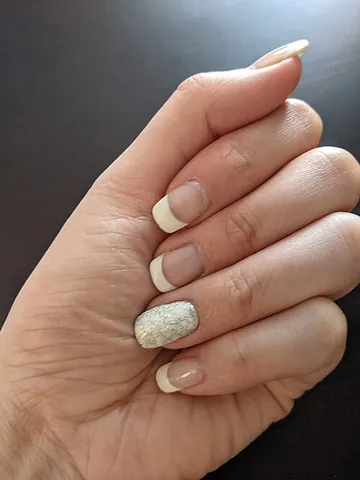 french tip: the (usually) white tip applied to each pink-painted nail as part of a French manicure