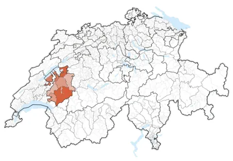 fribourg: a canton of Switzerland. (the French name)