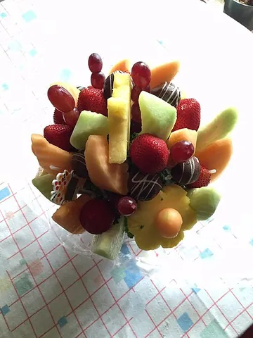 fruit bouquet: an arrangement of fruit in the form of a bouquet