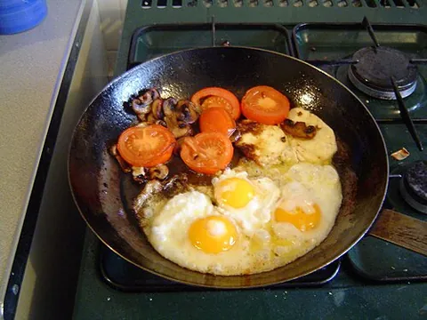 fry: to cook (something) in hot fat
