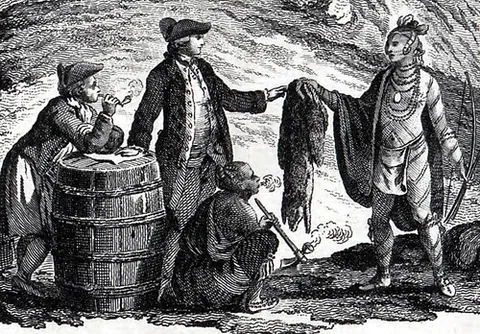 fur trade: the business of buying and selling animal skins and pelts