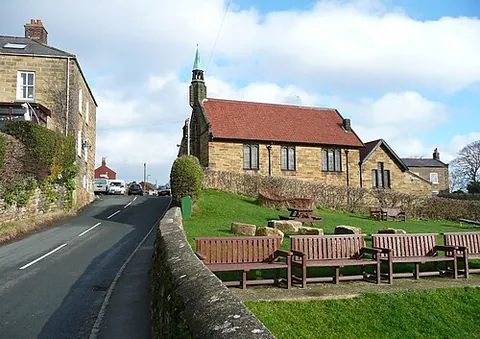 fylingthorpe: a village in Fylingdales parish, North Yorkshire, England, previously in Scarborough district (OS...