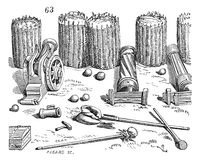 gabion: a cylindrical basket or cage of wicker which was filled with earth or stones and used in...