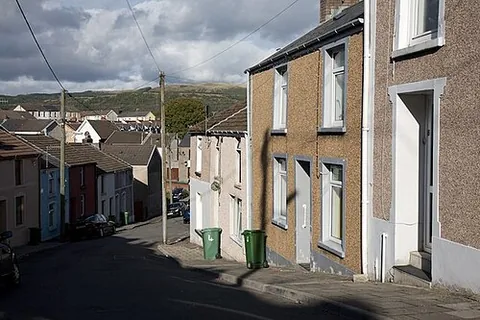 gadlys: a suburb of Aberdare, Aberdare East community, Rhondda Cynon Taf borough county borough, Wales (OS...