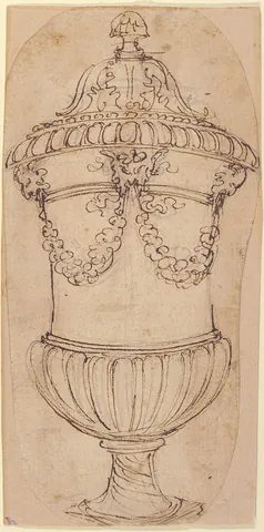 gadroon: any of a series of raised decorative curves used as adornments on the necks of vases, silverware,...