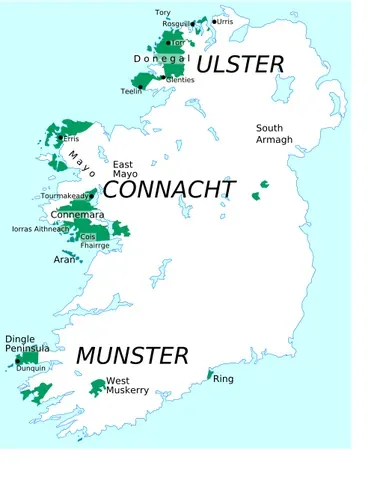 gaeltacht: an officially recognised area where the Irish language is the predominant language in daily use