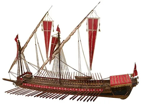 galley: a long, slender ship propelled primarily by oars, whether having masts and sails or not; usually a...