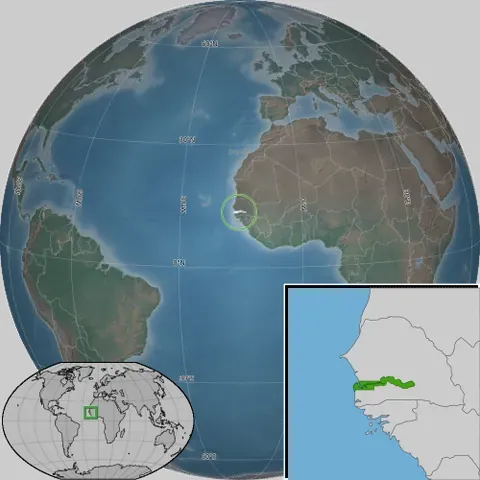 gambia: a river in West Africa