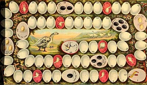 game of the goose: a board game, popular in the 16th century, in which players moved pieces around a track based on...