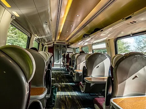 gangway: an aisle between rows of seating (especially in a train, aircraft or auditorium)
