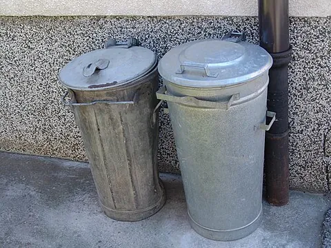 garbage can: a receptacle, usually roughly cylindrical and wider at the top than at the bottom, which serves as...
