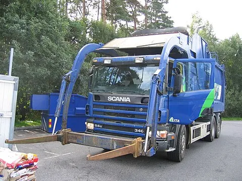 garbage truck: a vehicle for the collection and removal of domestic waste
