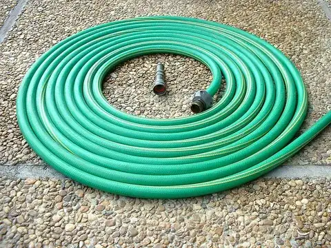 garden hose: a type of hose used for light residential applications such as watering lawns or gardens, or...