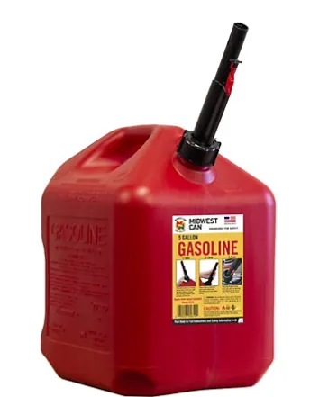 gas can: a container for conveniently storing, carrying, and dispensing gasoline; sometimes a metal can and...