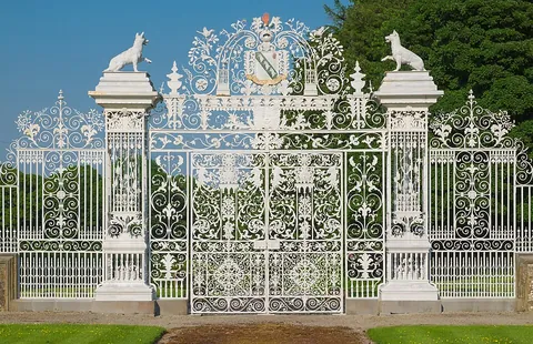 gate: a doorlike structure outside a house