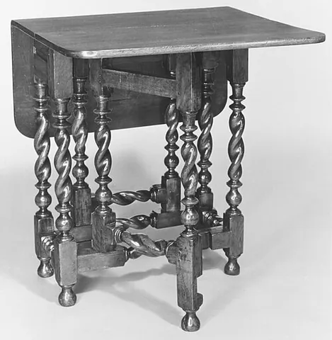 gateleg: a table leg, set into a frame in the form of a gate, that may be swung back to allow a leaf of the...