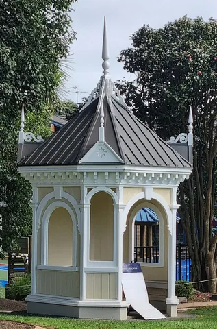 gazebo: a belvedere, either a type of summer-house or a roofed, detached porch-like structure, usually in a...
