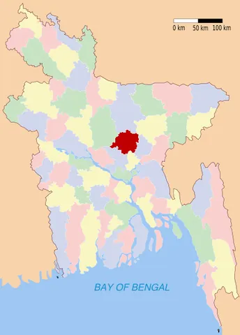 gazipur district: one of the thirteen districts in the Dhaka Division of Bangladesh