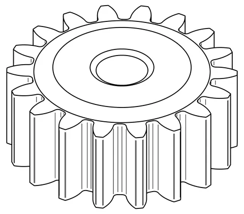 gear wheel: a wheel with a toothed rim, intended to engage with others, or similar equipment, to form a gear